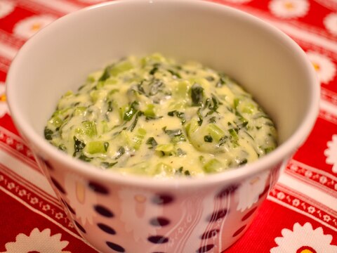 小松菜・豆乳で作るクリームドスピナッチ風